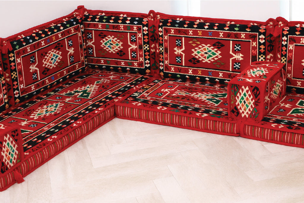 ROYAL HERITAGE ARABIC MAJLIS SOFA SET-COMFORT FOR GATHERINGS – Golden Décor